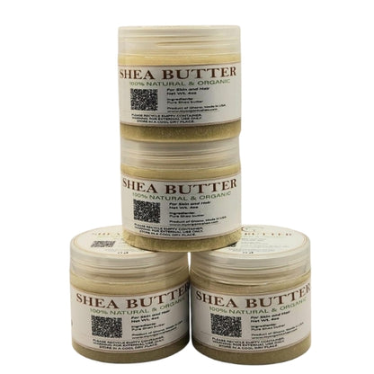100% Natural unrefined Shea butter from Ghana (1oz/2oz/4oz/8oz per container)