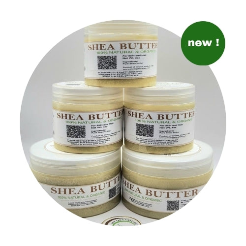 100% Natural unrefined Shea butter from Ghana (1oz/2oz/4oz/8oz per container)