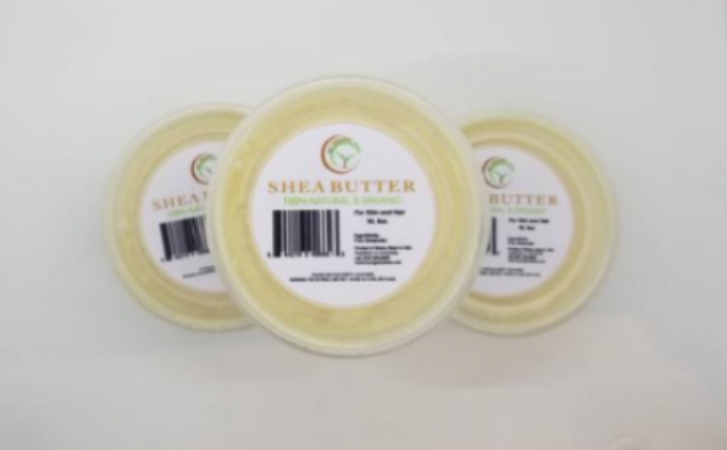 100% Natural unrefined Shea butter from Ghana (1oz/2oz/4oz/8oz per container)