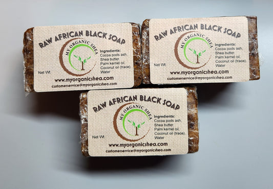 Raw African Black Soap bar (7.5oz)