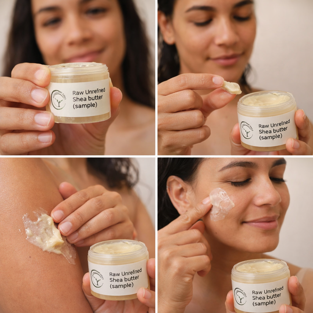 100% Natural unrefined Shea butter from Ghana (4oz per container)