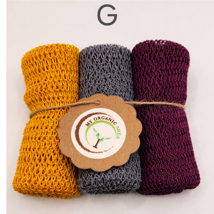 3pcs African Exfoliating Bath Net Sponge: 70 inch Nylon Sapo