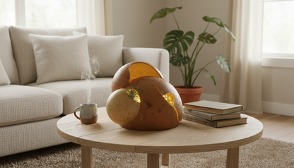 Cracked Calabash Gourd Pieces – Natural DIY Craft Material for Jewelry, Wall Art & Decor | Eco-Friendly & Handmade