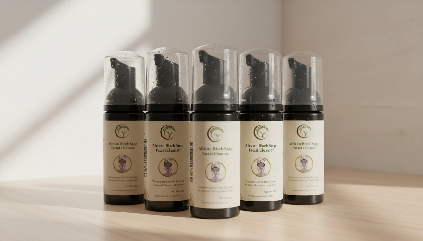 African Black Soap Facial Cleanser – Organic Acne Face Wash for Clear, Smooth & Glowing Skin