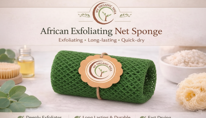 70” African Exfoliating Bath Net Sponge – Deep Cleansing Back Scrubber for Smooth, Glowing Skin
