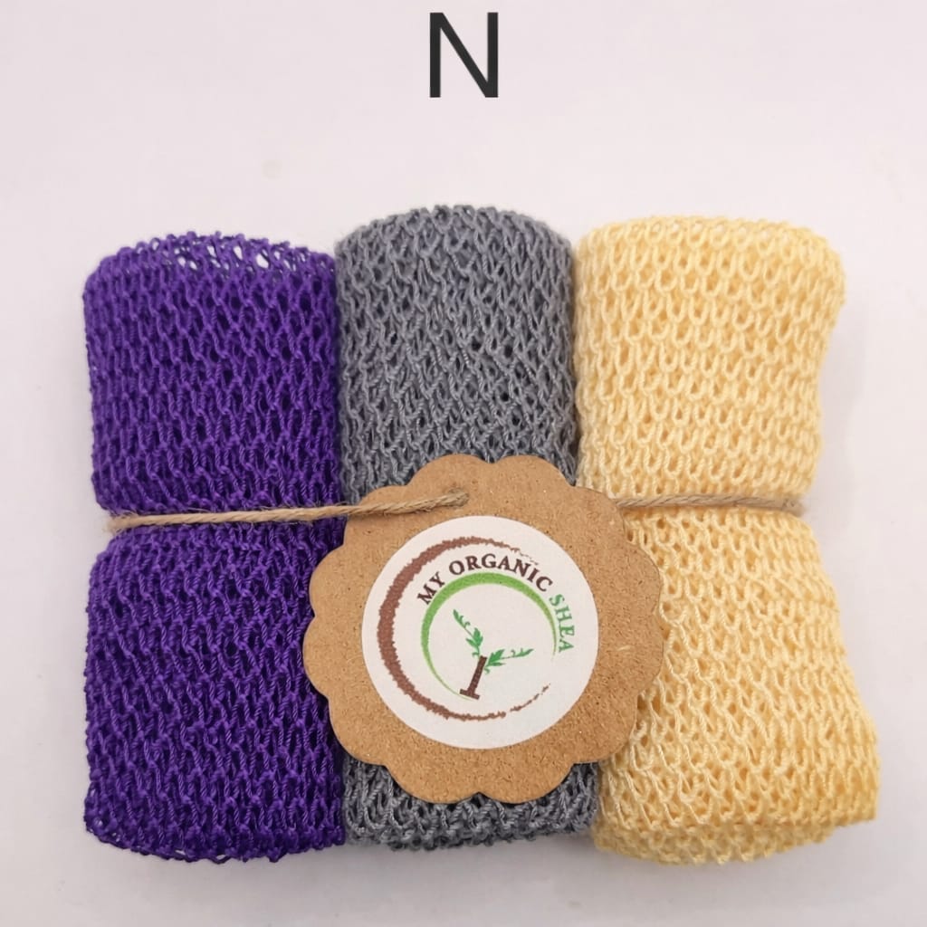 3pcs African Exfoliating Bath Net Sponge: 50 inch Nylon Sapo