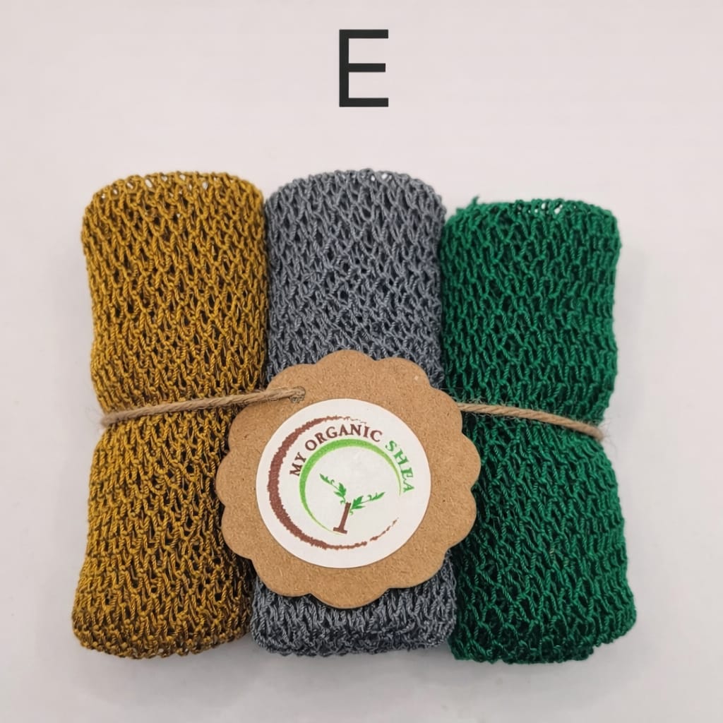 3pcs African Exfoliating Bath Net Sponge: 50 inch Nylon Sapo