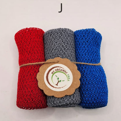3pcs African Exfoliating Bath Net Sponge: 50 inch Nylon Sapo