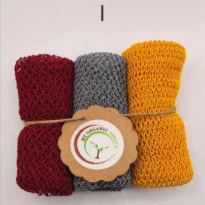 3pcs African Exfoliating Bath Net Sponge: 50 inch Nylon Sapo