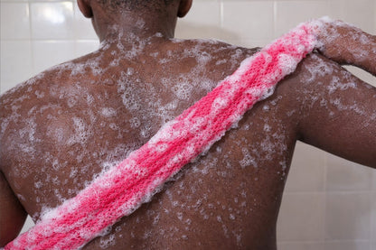 2PCS African Exfoliating Bath Net Sponge – Deep Cleansing Back Scrubber, Stretchable Mesh Body Wash Cloth for Smooth, Glowing Skin