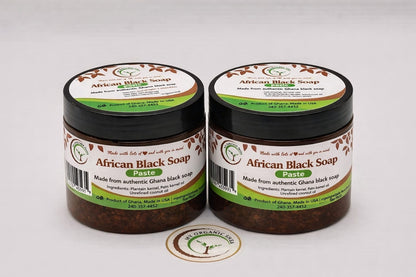 Unscented African Black Soap (4oz & 8oz) – Natural Deep Cleansing Bar for Acne, Dark Spots & Sensitive Skin | Handmade Moisturizing Soap