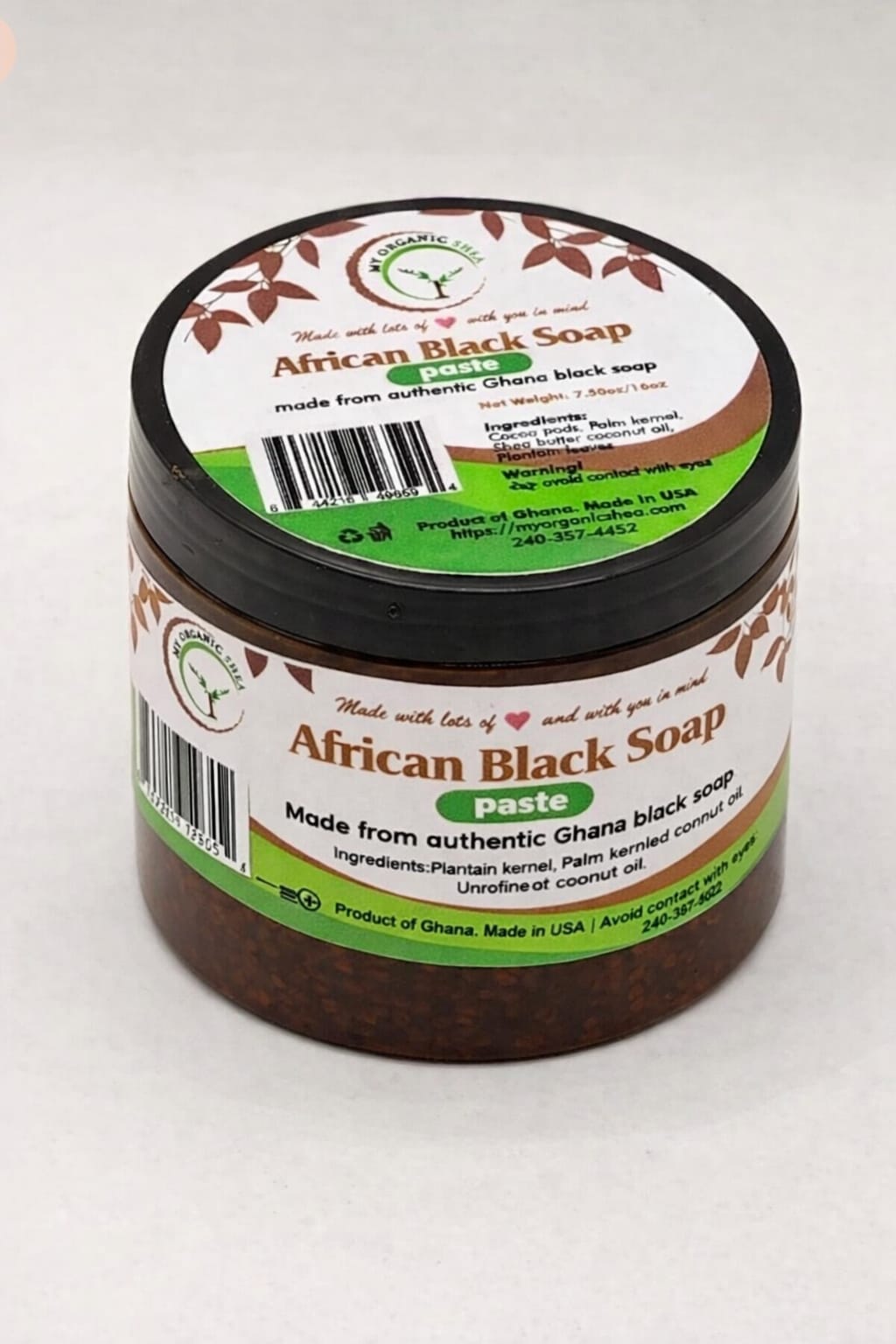 Unscented African Black Soap (4oz & 8oz) – Natural Deep Cleansing Bar for Acne, Dark Spots & Sensitive Skin | Handmade Moisturizing Soap
