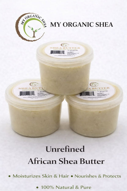 100% Natural unrefined Shea butter from Ghana (2oz per container)