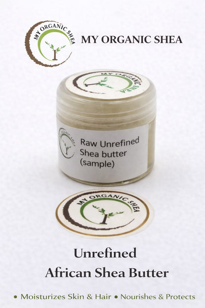 100% Natural unrefined Shea butter from Ghana (1oz container)