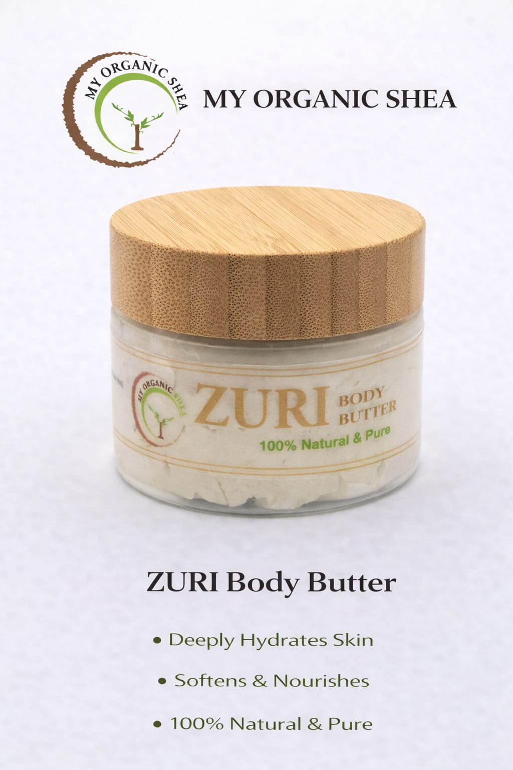 ZURI Body Butter – Natural Shea Butter, Coconut Oil & Lavender + Tea Tree Essential Oils (100g) – Deep Moisture for Soft, Healthy Skin