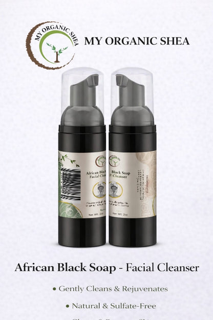 African Black Soap Facial Cleanser – Organic Acne Face Wash for Clear, Smooth & Glowing Skin