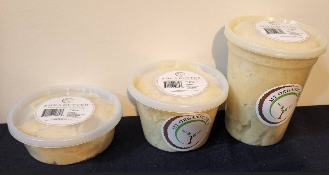 100% Natural unrefined Shea butter from Ghana (1oz/2oz/4oz/8oz per container)