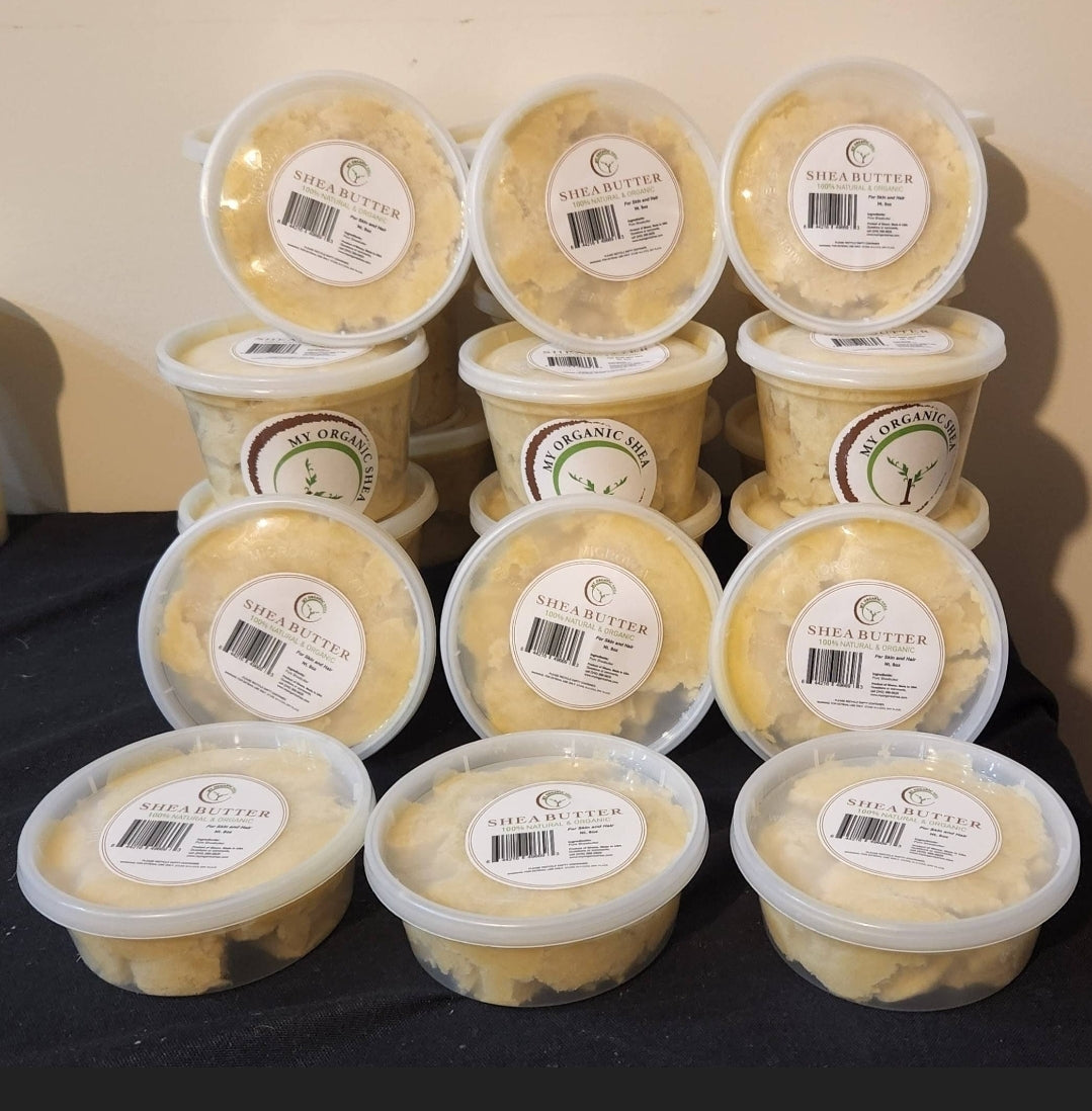 100% Natural unrefined Shea butter from Ghana (1oz/2oz/4oz/8oz per container)