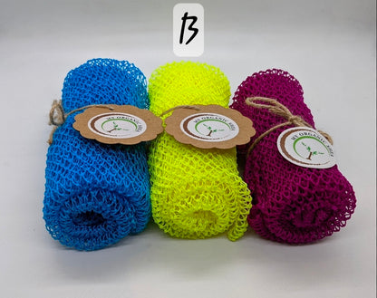 3-Pack African Exfoliating Bath Sponge Sapo: Nylon Body Scrubber