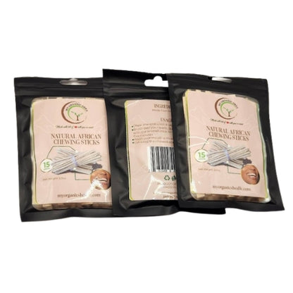 Natural African Chewing Sticks/Sokodua/Natural Stick Toothbrush (Regular and Mint flavored)