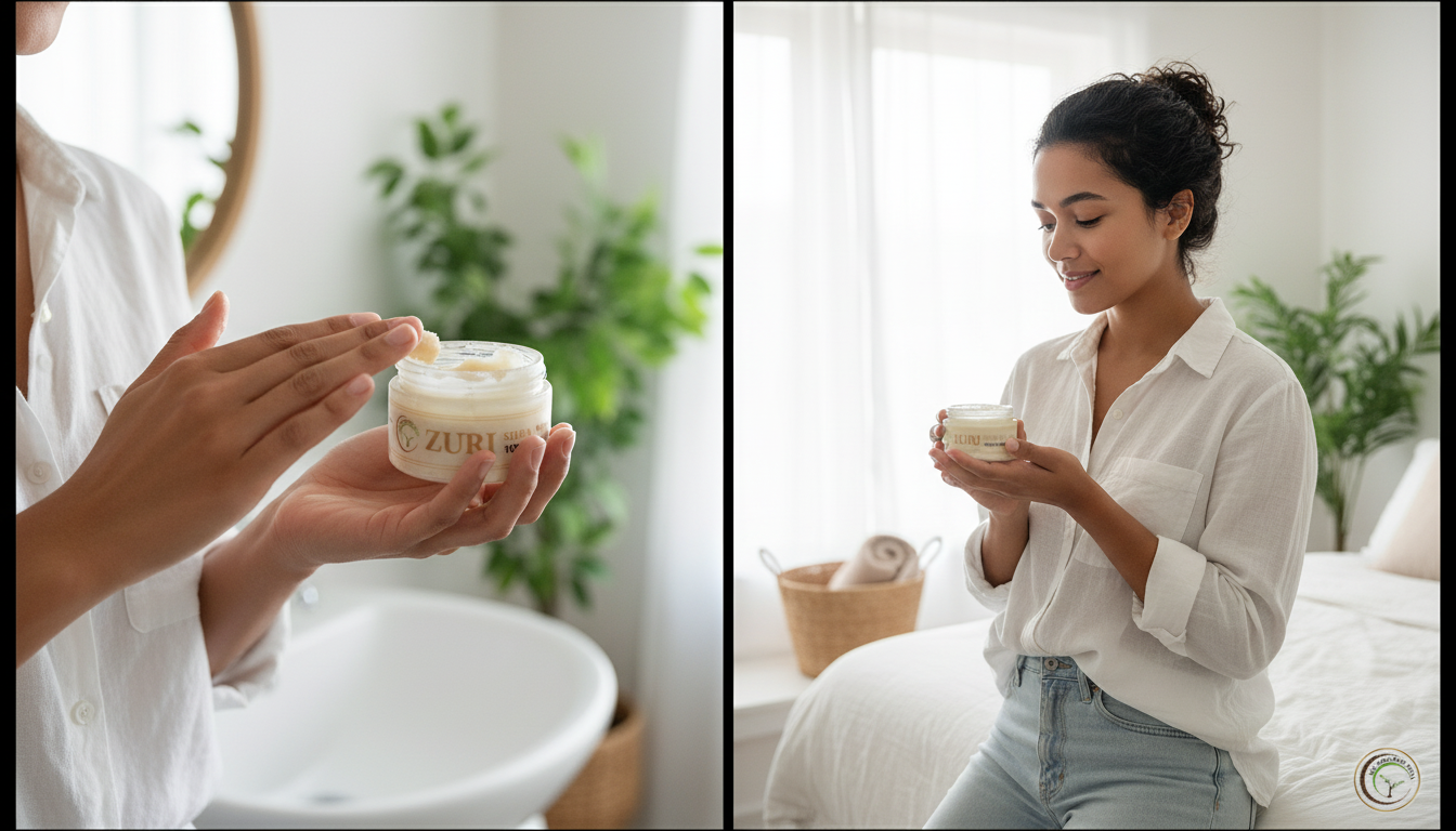 ZURI Body Butter – Natural Shea Butter, Coconut Oil & Lavender + Tea Tree Essential Oils (100g) – Deep Moisture for Soft, Healthy Skin