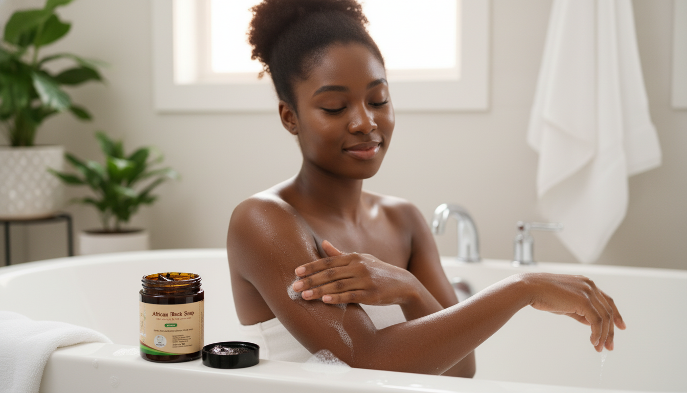 Scented African Black Soap (4oz and 8oz) – Natural Deep Cleansing Bar for Acne, Dark Spots & Glowing Skin | Handmade Moisturizing Soap