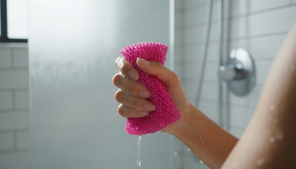 African Exfoliating Bath Net Sponge – 50” Long Nylon Whole Body and Back Scrubber for Deep Clean, Smooth Skin & Body Exfoliation