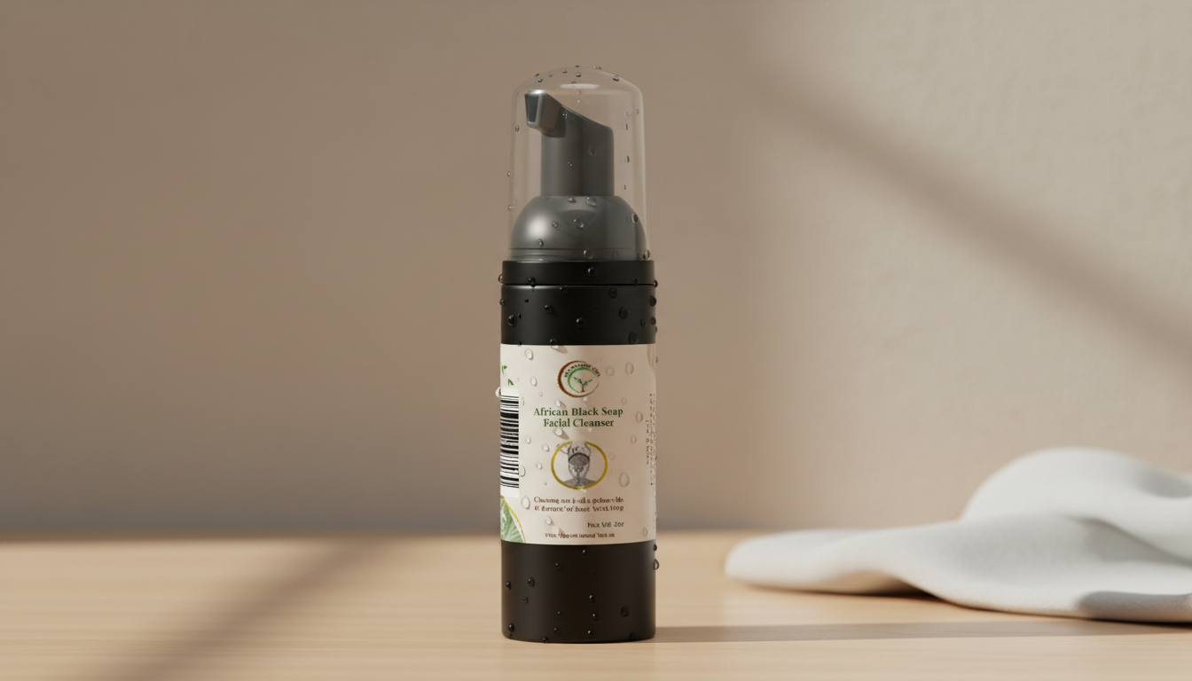 African Black Soap Facial Cleanser – Organic Acne Face Wash for Clear, Smooth & Glowing Skin