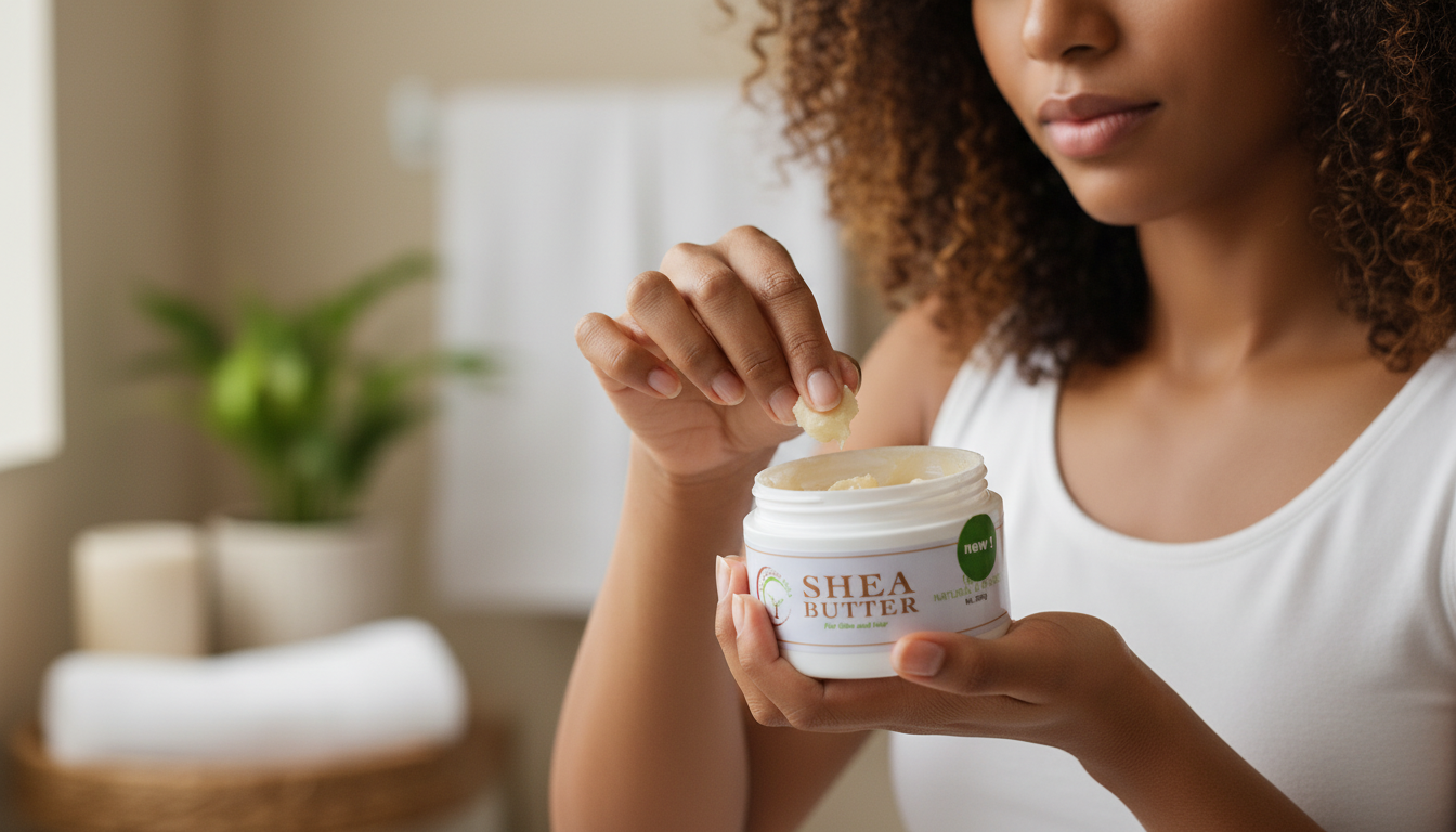 All-Natural African Unrefined Whipped Shea Butter (250g) – Pure Moisturizing Butter for Skin & Hair