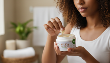All-Natural African Unrefined Whipped Shea Butter (250g) – Pure Moisturizing Butter for Skin & Hair