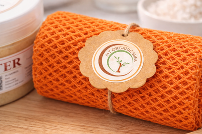 Organic Shea Butter & African Exfoliating Sponge Set | Deep Moisture, Natural Glow Routine(4z/50in)