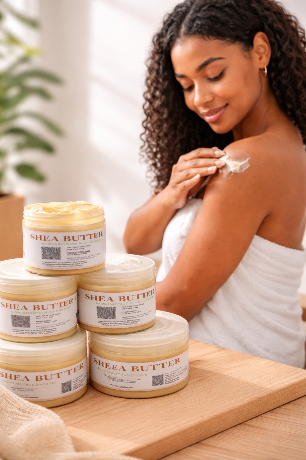 100% Natural unrefined Shea butter from Ghana (8oz per container)