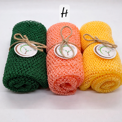 3pcs African Exfoliating Bath Net Sponge: 70 inch Nylon Sapo