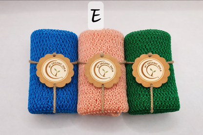 3-Pack African Exfoliating Bath Sponge Sapo: Nylon Body Scrubber