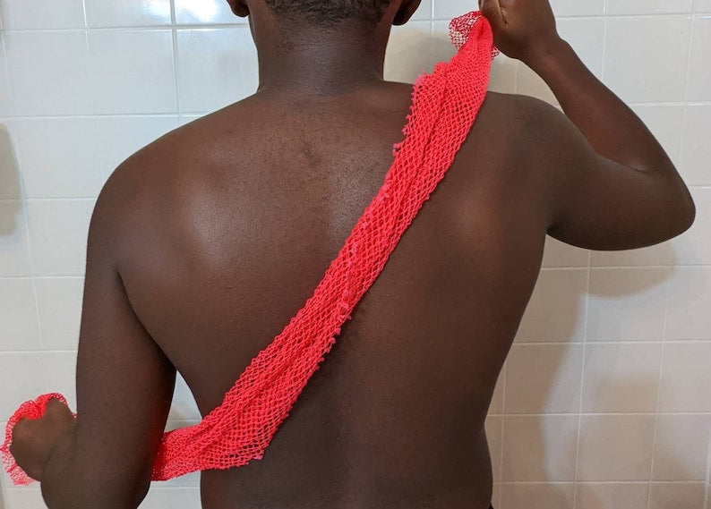 3-Pack African Exfoliating Bath Sponge Sapo: Nylon Body Scrubber