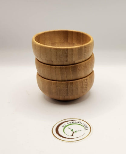 Mini Calabash Bowl Set with Spoon – Natural Wooden Bowl for Skincare, Dips & Daily Rituals