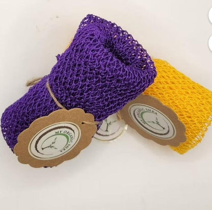 2PCS African Exfoliating Bath Net Sponge – Deep Cleansing Back Scrubber, Stretchable Mesh Body Wash Cloth for Smooth, Glowing Skin