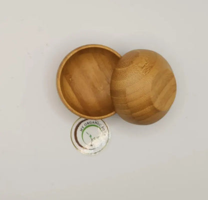Mini Calabash Bowl Set with Spoon – Natural Wooden Bowl for Skincare, Dips & Daily Rituals