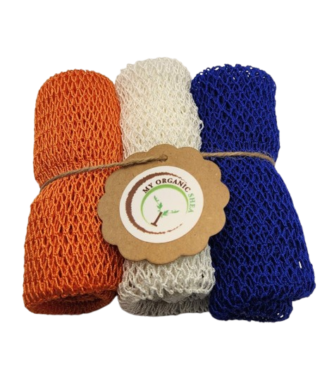 3-Pack African Exfoliating Bath Sponge Sapo: Nylon Body Scrubber