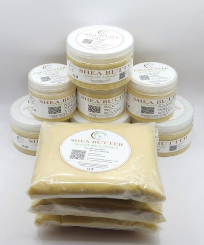 100% Natural unrefined Shea butter from Ghana (1oz/2oz/4oz/8oz per container)