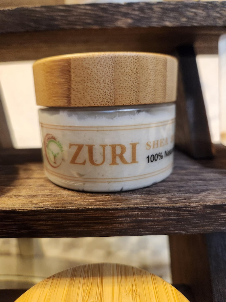 ZURI Body Butter – Natural Shea Butter, Coconut Oil & Lavender + Tea Tree Essential Oils (100g) – Deep Moisture for Soft, Healthy Skin