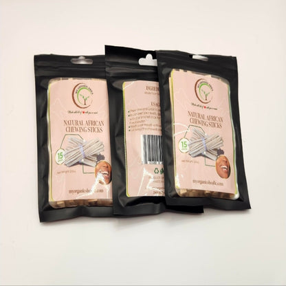 Natural African Chewing Sticks/Sokodua/Natural Stick Toothbrush (Regular and Mint flavored)
