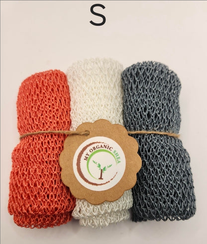 3pcs African Exfoliating Bath Net Sponge: 70 inch Nylon Sapo