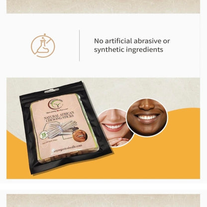 Natural African Chewing Sticks/Sokodua/Natural Stick Toothbrush (Regular and Mint flavored)