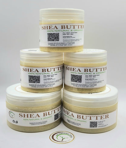 100% Natural unrefined Shea butter from Ghana (1oz/2oz/4oz/8oz per container)