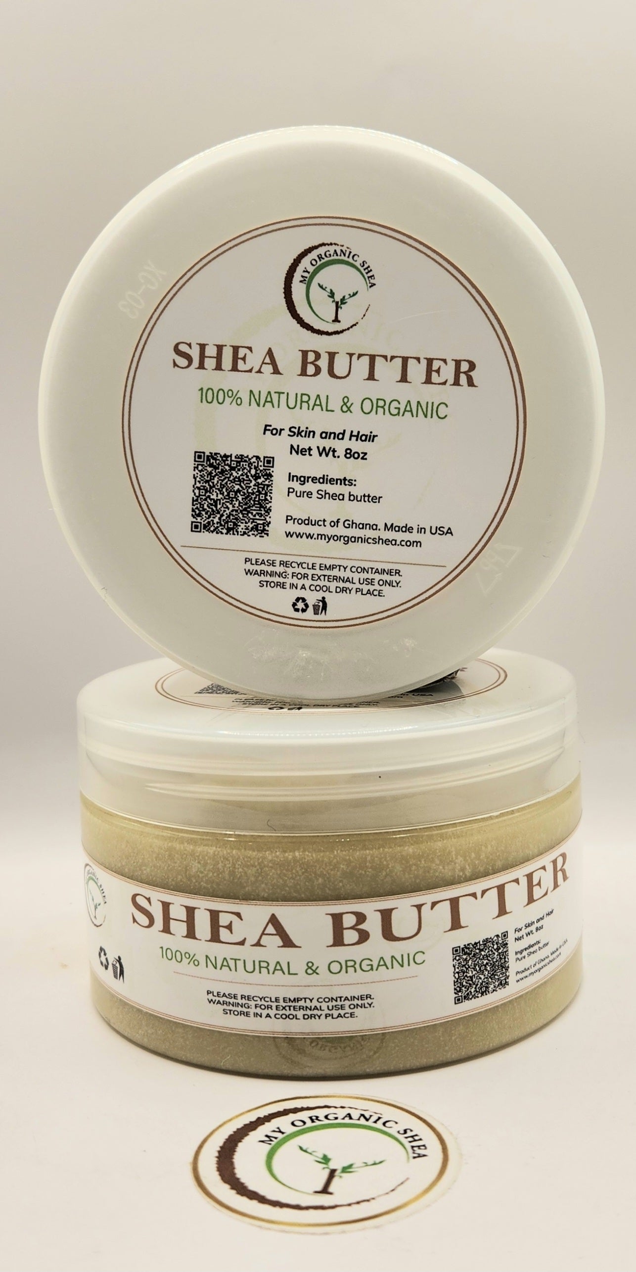 100% Natural unrefined Shea butter from Ghana (1oz/2oz/4oz/8oz per container)