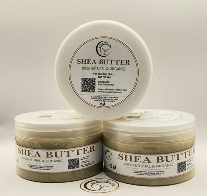 100% Natural unrefined Shea butter from Ghana (1oz/2oz/4oz/8oz per container)