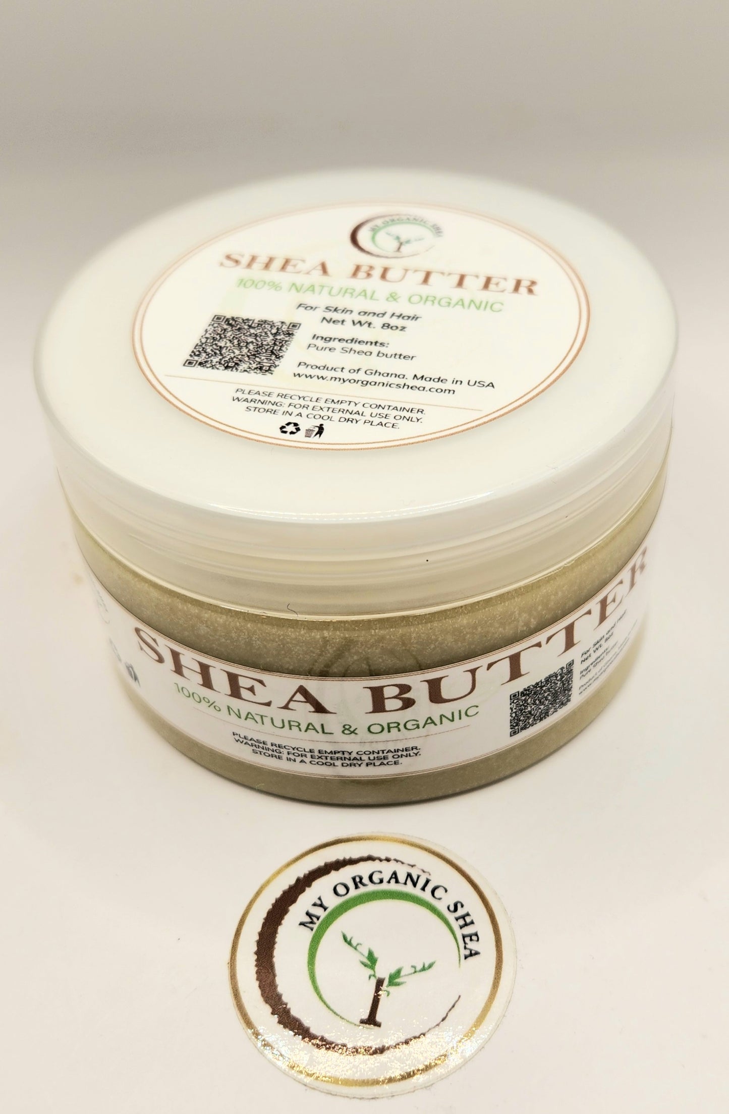 100% Natural unrefined Shea butter from Ghana (1oz/2oz/4oz/8oz per container)