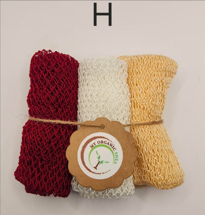 3-Pack African Exfoliating Bath Sponge Sapo: Nylon Body Scrubber